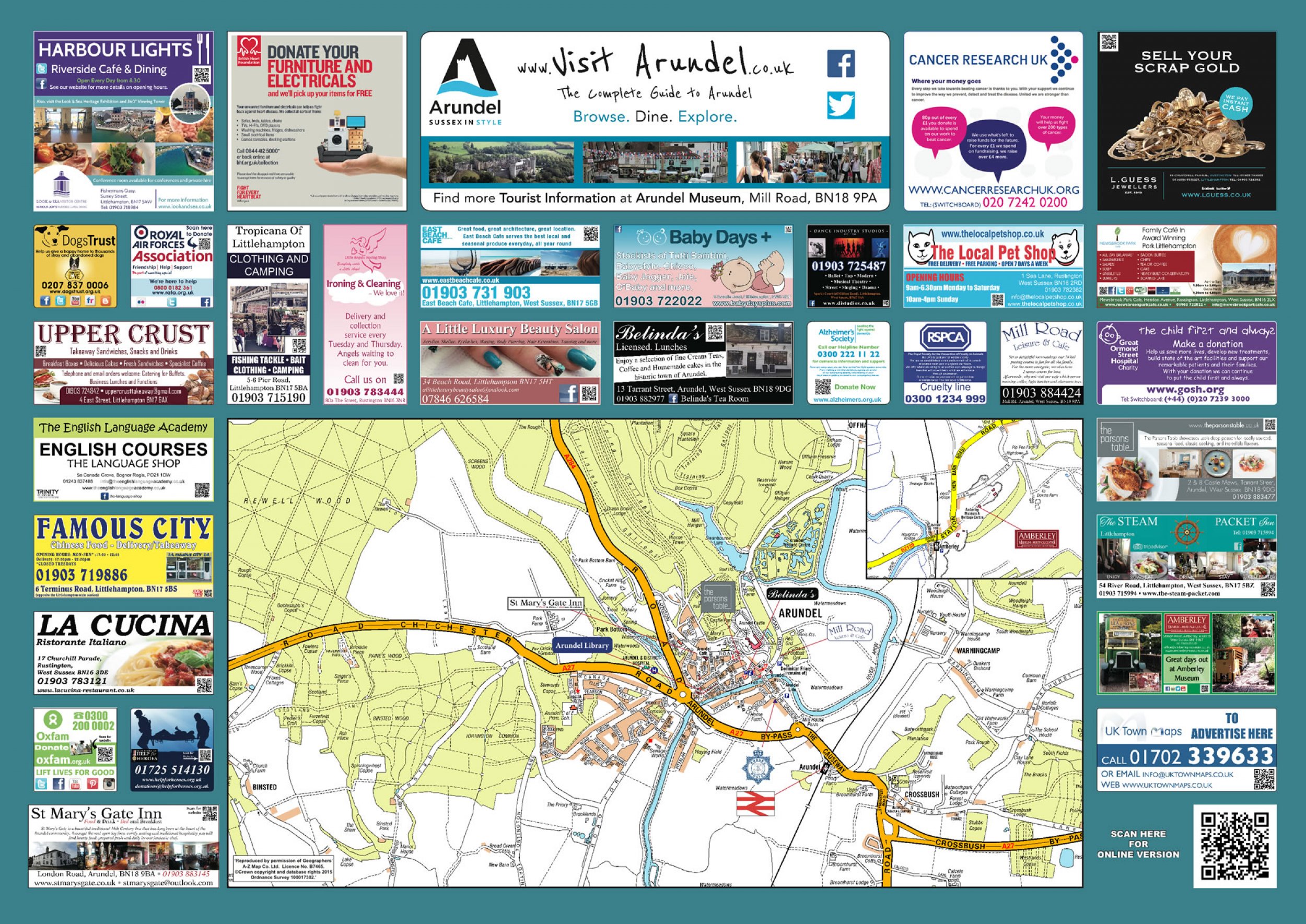 Arundel Sited Map : UK Town Maps